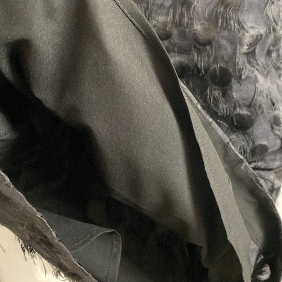 Banana Republic Short Sleeve Fringe-Dot Shift Dress Zipper Back Size 4 Black - Picture 12 of 14